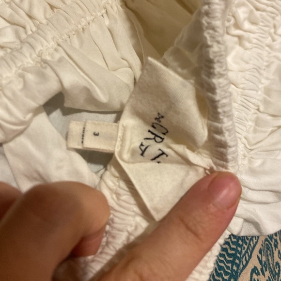 The Great / The Viola Skirt in off white cotton poplin 3 Large - Picture 2 of 6